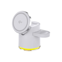 Ultimate 4-in-1 Qi2 Wireless Charger Dock with Night Light for MagSafe iPhone 16/15/14 Pro Max, AirPods Pro 2-8, and Apple Watch